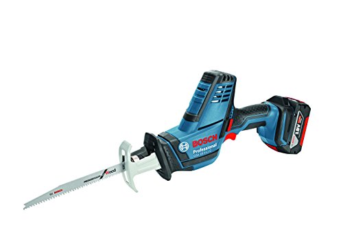 Bosch Professional 18V System GSA 18 V-LI C - Sierra sable a batería (0 - 3050 cpm, profundidad de corte 200 mm, 2…