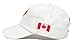 Canada Dad Hat Canadian Maple Leaf Cap Flag Embroidered Unisex Adult (White)