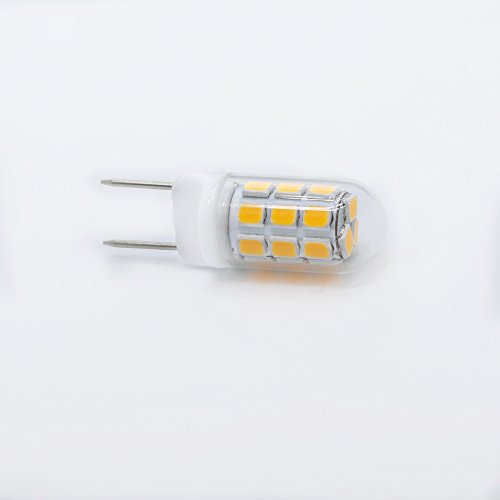 All New LED G8 Light Bulb, G8 GY8.6 Bi-pin Base LED, Dimmable 120V 35W Halogen Replacement Bulb for Under Counter Kitchen Lighting, Under-cabinet Light, Puck light (5-pack) (Warm White, 3W)
