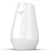 TASSEN Porcelain Tall Flower Vase, Laid-Back Face Edition, 9 inches, White (Single Vase)