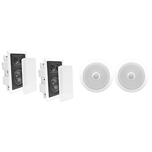 Ceiling Wall Mount Enclosed Speaker 400 Watt Stereo inWall/in