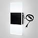 Modern LED Wall Sconce Acrylic Wall Light Plug in Cord with on/Off Switch,Decorative Wall Lamp Night Light for Pathway, Bedroom, Balcony ,Drive Way,Cool White(Black Body)