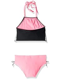 Limited Too - Bañador de dos piezas con volante para niña