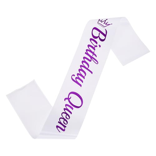 White, Purple Foil Letttering