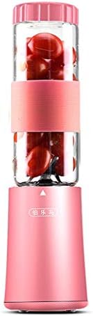 Portable Juicer, Multi-function Mini Portable Juice Cup, Powerful Power 10 Seconds Quick Squeeze, Portable Accompanying Cup (Color : PINK, Size : Single cup)