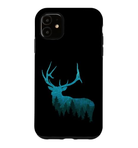 Topographical Bull Elk Deer Hunting Antlers Deer Hunters Case for iPhone 11