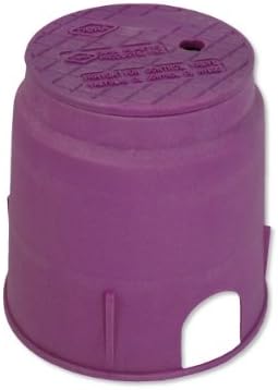 7" Round Valve Box Purple Box-Purple Lid - Replaces Carson 809 - Engraved: Reclaimed Water