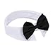 ZTON Handcrafted Adjustable Formal Pet Bowtie Collar Neck Tie for Dogs & Cats (S, Black)