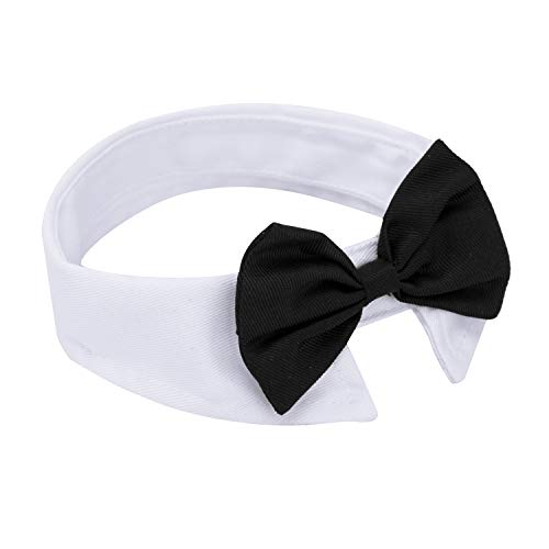 ZTON Handcrafted Adjustable Formal Pet Bowtie Collar Neck Tie for Dogs & Cats (L, Black) - Thumbnail 2