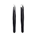 Tweezers Set, 1pc Slant Tweezer and 1pc Pointed Tweezer, Tweezers Great for Eyebrows, Nose Hairs and Facial Hair