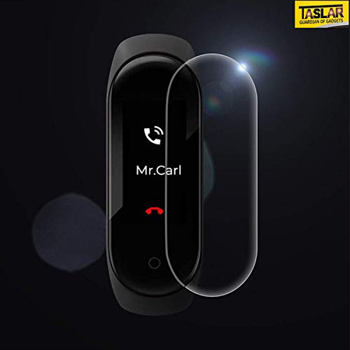 TASLAR Full Coverage Anti Bubble Front Screen Scratch Guard Protector Compatible with Xiaomi Mi Band 4 2019 (Pack of 2)
