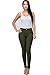 High Waisted-Rise Colored Stretch Skinny Destroyed Ripped Distressed Jeans for Women Olive Mustard RED (US, Alpha, Small, Regular, Regular, Army Green)