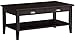 Leick Home 10504 Laurent Two Drawer Coffee Table with Shelf, Chocolate Cherry