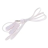 Ujuuu 2 Pack 3.5mm Plug Ear Clip Electrode Lead Wires, Electrode Wirs Ear Clamp for Tens Unit Cables Replacement
