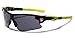Half Frame Kids Teen Age 8-16 Performance Baseball Cycling Running Sport Sunglasses - Black & Yellow