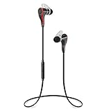 2015 Newest Bluetooth 4.0 Wireless Stereo Earbuds with Noise Cancellation Sports Earphones Headphones, Say Yes or No to pick or reject call, Support 5 Languages Voice Prompt Headsets with Voice Control Function. (Black)