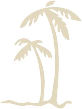 Palm Trees - Tropical - Hawaiian - Car Truck Window Wall Laptop Glass Vinyl Decal #7256 (6, Creme)
