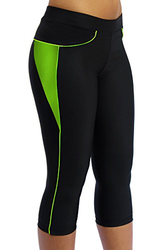 ScudoPro Capri Legging Knicker Padded Cycling Pant for Women 3/4 Green - Size XL