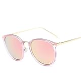 VeBrellen Plastic Frame Unisex Sunglasses Polarized TAC Mirrored Colorful Lens Driving Glasses UV400 (Pink Frame With Pink Lens, 54)