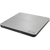 LG Electronics 8X USB 2.0 Super Multi Ultra Slim Portable DVD Rewriter External Drive with M-DISC Support for PC and Mac, Silver (GP60NS50)
