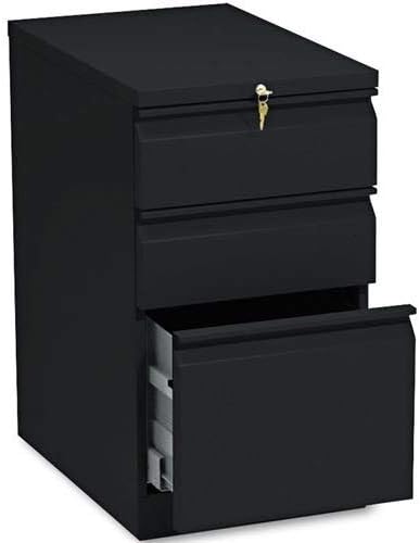 Amazon Com Hon Brigade Mobile Pedestal File Storage Pedestal With 1 File And 2 Box Drawers 22 7 8 Inch Black H33723r Furniture Decor