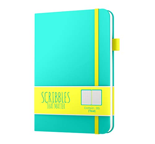 Dotted Journal by Scribbles That Matter - No Bleed Dotted Notebook with Inner Pocket - B5 (Teal)