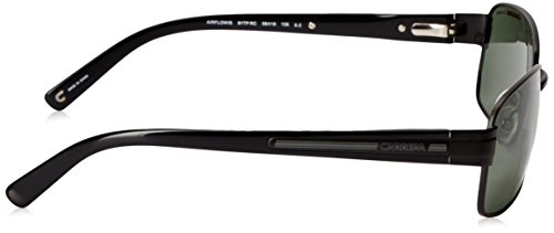 Carrera Airflow/s Polarized Rectangular Sunglasses, Matte Black/Green Polarized, 58 mm
