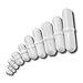 Noorlee 10pcs PTFE Magnetic Stirrer Mixer Stir Bar Spinbar White Color