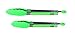 Best Premium Kitchen Tongs Set - Heavy-Duty, Stainless Steel Tongs with Silicone Tips - Best for Cooking, Baking, Serving Salad, Grilling & BBQ, Heat Resistant - 9 Inch and 12 Inch (Green)