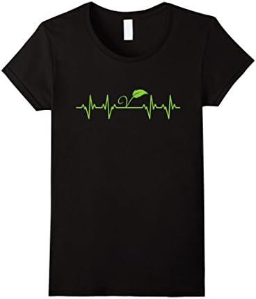 Womens Vegan Heartbeat T-Shirt XL Black