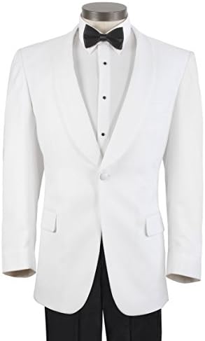 Men's White Formal Dinner Jacket - 44 Long