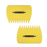 SCHOME Yellow Large Garden and Yard Leaf Scoops,Plastic Scoop Grass,Hand Leaf Rakes and Leaf Collector for Garden Rubbish Great Tool (Set of 2)
