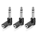 WILLIZTER Right Angled 6.35mm 0.25 inch TRS 3 Pole