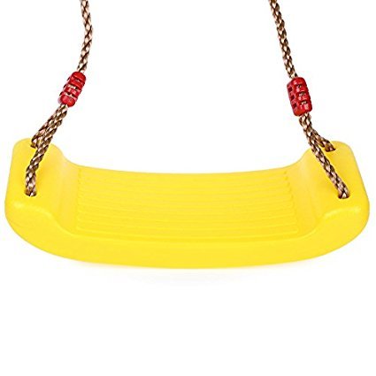 Sajani New and Imported Environmental Plastic Swing Rope Seat for Kids (Yellow)