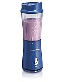 Hamilton Beach Personal Smoothie Blender With 14 Oz Travel Cup And Lid, Blue 51132