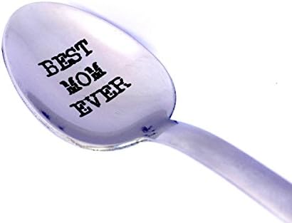 Best Mom Ever Stamped Spoon By Weenca-Engraved Spoon-Best Mom Gifts/Gift for Her/Lifetime Guarantee