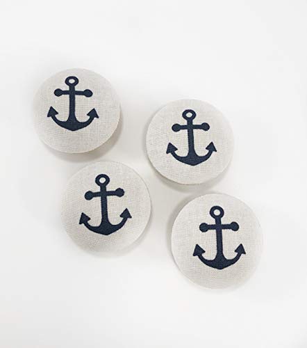 Anchors Drawer Knob Pulls Set of 4 / Cabinet/Nursery/Wood/Handles/Room Decor/Furniture Accessories/Kid's Room/Nautical/Ocean/Sea