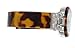 Women's Silver Tone Tortoise Shell Plastic Bangle Cuff Watch