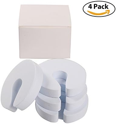 Lvesbaby Finger Pinch Guard Door Stopper for Kids,Baby Child Proofing Doors,Foam Finger Pinch Protector,(4 Pack) Fits Snug Around Door,Slamming Door,Creates 1.5'' Gab