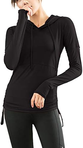 Mflying Women's Space Dye Long Sleeve Quick Dry Crew Neck Running Shirt for Workout Hiking Yoga Gym Sport
