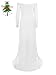 JustVH Maternity Off Shoulder Chiffon Gown Long Sleeve Split Front Maxi Photography Dress White