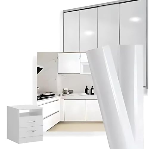Adesivo Vinil Branco Impermeável Lavável P/Envelopamento Móveis Geladeira Fogão Mesa 5m x 50cm