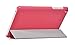 GOOQ Ultra Slim Folio Case Cover Stand For 8 inch HuaWei MediaPad T1-821w/T1-823L 8.0 Inch S8-701U/S8-701W Tablet (Rose-carmine)