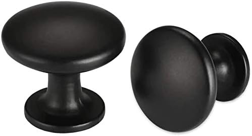 LONTAN 20 Pack Black Drawer Knobs Black Cupboard Knobs for Kitchen Door Cabinet Pulls Zinc Alloy