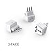 BESTEK Italyl Travel Plug Adapter, Grounded Universal Type L Plug Adapter Italy to US Adapter - Ultra Compact for Italy, Chile, Maldives, Uruguay and More, 3 Pack primary