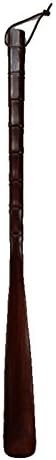 Meehome 21.5’’ or 17.5" Wooden Shoe Horn – Natural Wood and Comfortable – Shaped to Fit Human Feet - Easy to Hang (55 cm)