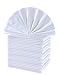 CIELTOWN Cotton Cloth Dinner Napkins 1 Dozen (White, 17