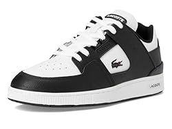 Lacoste Mens Court Cage Sneaker, BLK/WHT, 12.5