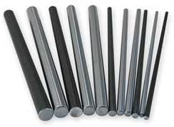 PBC Linear NIL08-012.000 Shaft, RC60 Steel, 0.500 In D, 12 In