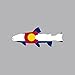 Colorado State Shaped Trout Sticker FA Graphix Vinyl Decal CO Fly Fishing Fish - 5.94 Wide